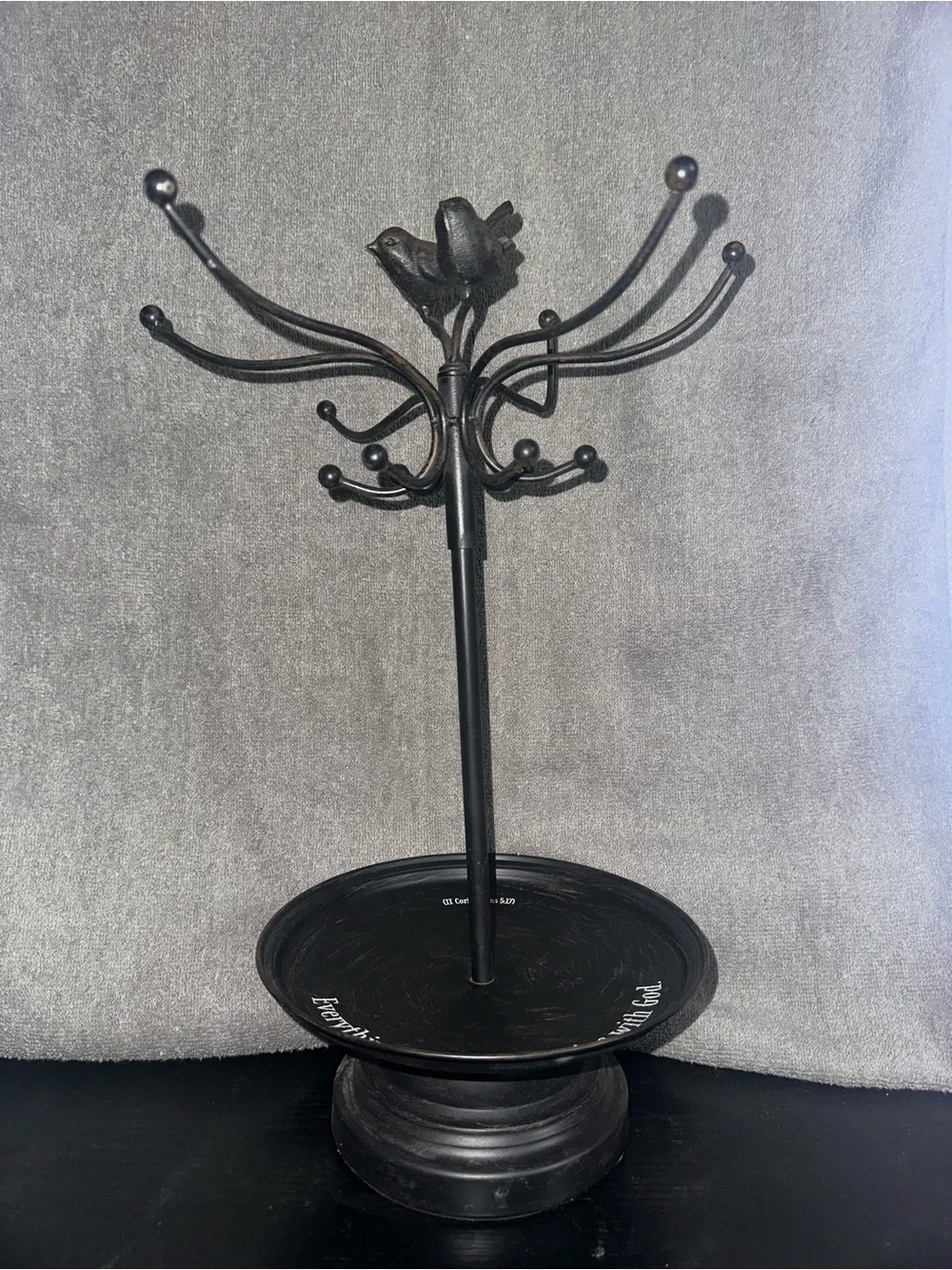 Black Bird Jewelry Tree Stand